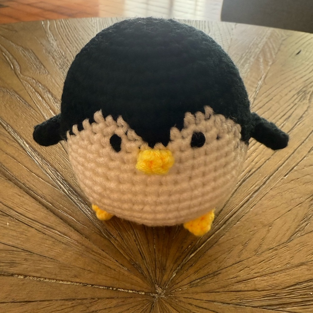 Handmade Black and White Penguin Plush Toy